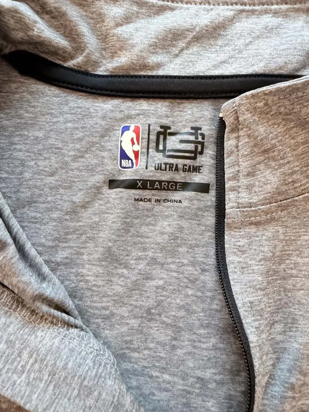Ultra Game NBA Houston Rockets Quarter-Zip Pullover Size X Large Gray